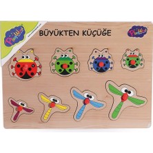 Dorasan 131-132 Ony Ahşap Tutmalı Puzzle Büyükten Küçüğe -Onyıl