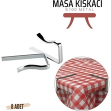 Dorasan Masa Örtüsü Klipsi - Metal Masa Kelepçesi Masa Örtüsü Sabitleyici 8 Adet