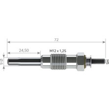 11V KIZDIRMA BUJİSİ FORD-MERCEDES-OPEL-PEUGEOT (ET.1 GERMANY)