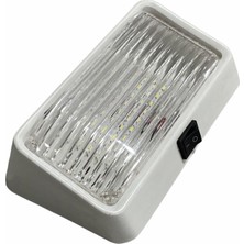 12V TAVAN LAMBASI 18 LEDLİ (ANAHTARLI) BEYAZ (150*89 MM)
