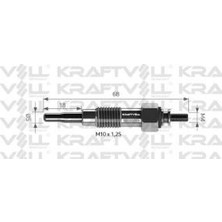 Kraftvoll 11V KIZDIRMA BUJİSİ (KISA TİP) DAEWOO-ISUZU-KOMATSU-NISSAN-TAILIFT- FORKLIFT (YANMAR MOTOR