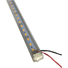 YLZ 12V FLORESAN TAVAN LAMBASI 36 LEDLİ ANAHTARLI (ŞEFFAF CAM) SARI  (50 CM)