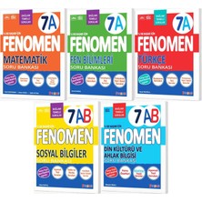 Fenomen Yayıncılık Fenomen Okul 2027 7. Sınıf Matematik + Türkçe + Fen Bilimleri + Sosyal Bilgiler + Din Kültürü A Serisi Soru Bankası Seti 5 Kitap Maarif Model