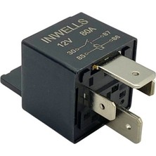 Inwells 12V Röle 4 Uçlu 80 A (70 A Tipi) (30-85-86-87)