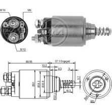 Zm 24V Marş Otomatiği Bosch Tipi (Sol Tek Çıkış) (Gümüş Cıvata) 010
