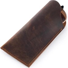 LWA Leather Eskitilmiş Deri Gözlük Kılıfı, El Yapımı Kişiselleştirilmiş Gözlük Kılıfı