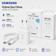 Samsung 25W Orijinal Type-C Hızlı Şarj Adaptörü + Type-C Kablo