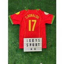 Belirtilmemiş Portekiz 2004 Avrupa Şampiyonası Nostalji Ronaldo Forma / Cristiano Ronaldo Retro Portekiz Forma