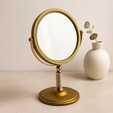 Dorasan Makyaj Aynası 17.5 cm Çift Taraflı Bronz-Gümüş