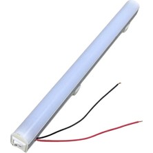 YLZ 12V Floresan Tavan Lambası Ledli Anahtarlı Sarı (Buzlu Cam) (30 Cm)