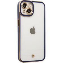 Dorasan Apple iPhone 14 Plus Kılıf Liva Lens Silikon - Mavi
