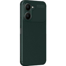 Dorasan Vivo Y18 Kılıf Auto Focus Karbon Kapak - Koyu Yeşil