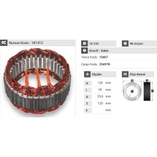 12V ALTERNATÖR STATÖR VALEO TİPİ 90 A (3 UÇLU)