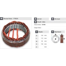 24V ALTERNATÖR STATÖR ISKRA TİPİ 100 A (3 UÇLU) DEUTZ-MAN-OTOKAR DORUK/SULTAN