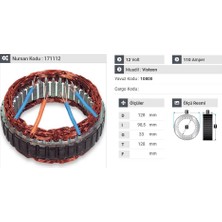 12V ALTERNATÖR STATÖR VISTEON TİPİ (4 UÇLU) FORD
