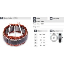 12V ALTERNATÖR STATÖR VALEO TİPİ 150 A (3 UÇLU)
