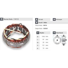 12V Alternatör Statör Mako Tipi Em (4 Uçlu)