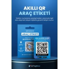 Qrtagnow Dijital Araç Etiketi - Qr Kodlu Araç Cam Etiketi - Numaranız Görünmez