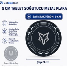 Getbluetech 9 cm Tablet Soğutucu Isı Iletken Metal Plaka – Manyetik ve Yapışkanlı