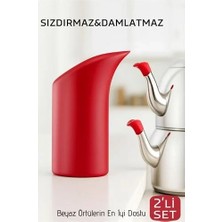Dorasan 2'li Sızdırmaz Silikon Çaydanlık Ucu Aparatı - Damlatma Önleyici Akıllı Emzik Başlığı - Isıya Dayanıklı