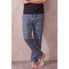 Farya Home Pamuklu Ekose Kareli Yazlık Erkek Pijama Altı Pantolon