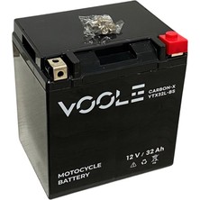 Voole 12V 32 Ah Motosiklet Aküsü Carbon-X (166*127*175 Mm) (YTX32L-BS)