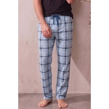 Farya Home Pamuklu Ekose Kareli Yazlık Erkek Pijama Altı Pantolon