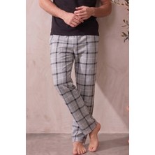 Farya Home Pamuklu Ekose Kareli Yazlık Erkek Pijama Altı Pantolon