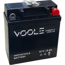 Voole 12V 5 Ah Motosiklet Aküsü Carbon-X (121*61*131 Mm) (12N5L-BS) (YB5L-B)