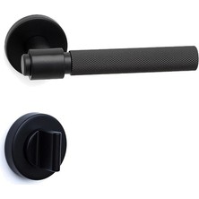 System Plus Axes-T Kapı Kolu Seti Wc (Banyo) Tipi Siyah