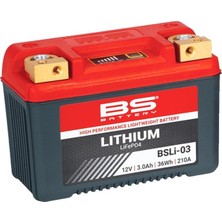 Bs Battery 12V 3.0 Ah Motosiklet Aküsü (Lityum Ion-Lıfepo4) 36WH 210 A (En) (134*65*92) Bsli-03