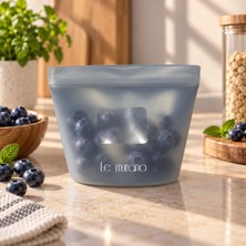 Le Murano Mood 250 ml Hava ve Sıvı Sızdırmaz Kilitli Silikon Saklama Torbası, %100 Platinum Silikon, BPA Free, Mikrodalga ve Dondurucu Uyumlu, Tekrar Kullanılabilir Gıda Saklama Poşeti, LM0005/24