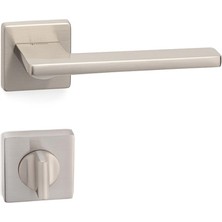 System Plus Sarp Kapı Kolu Seti Wc (Banyo) Tipi Nikel Mat