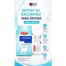 Ds Plus Su Geçirmez Şeffaf Pu Film Yara Örtüsü 9 cm x 25 cm (Sezeryan Bandı)(Ds Damla Sağlık)