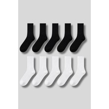 Erkek 10'lu Paket Pamuk Tenis-Spor Çorap