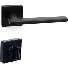 System Plus Slım Kapı Kolu Seti Wc (Banyo) Tipi Siyah