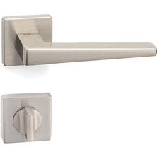 System Plus Vision Kapı Kolu Seti Wc (Banyo) Tipi Nikel Mat