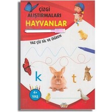 0-6 Yaş Yayınları Çizgi Alıştırmaları Hayvanlar