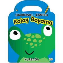 0-6 Yaş Yayınları Kurbağa - Çıkartmalı-Çantalı Kolay Boyama