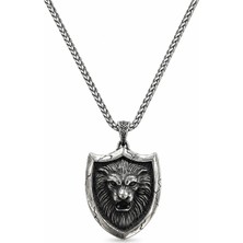 Defne Silver Aslan 316L Paslanmaz Çelik Kolye