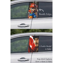 Automod Araç Tasarımına Zarif Bir Dokunuş Direk Kaplama Folyo Baskı 2 Farklı Model - 4 Adet