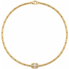 Defne Silver Bety Bakla Choker Kolye