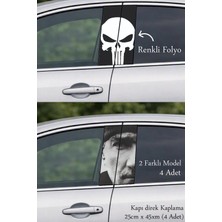 Automod Aracınız Için Estetik Detay Direk Kaplama Folyo Baskı 2 Farklı Model - 4 Adet