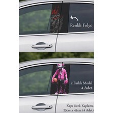 Automod Araca Şık Bir Hava Katan Direk Kaplama Folyo Baskı 2 Farklı Model - 4 Adet