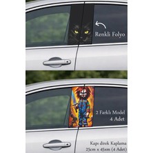 Automod Özel Tasarım Direk Kaplama Folyo Baskı 2 Farklı Model - 4 Adet