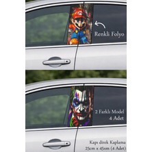 Automod Araca Özgün Bir Karakter Katan Direk Kaplama Folyo Baskı 2 Farklı Model - 4 Adet