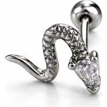 Defne Silver Gümüş Yılan Piercing