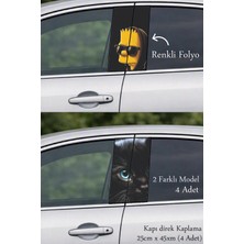 Automod Araç Görünümüne Şıklık Katan Direk Kaplama Folyo Baskı 2 Farklı Model - 4 Adet