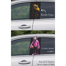 Automod Öne Çıkan Stil Oto Kapı Direk Kaplama 2 Farklı Model - 4 Adet