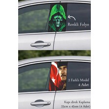 Automod Aracınız Için Şık Bir Tasarım Direk Kaplama Folyo Baskı 2 Farklı Model - 4 Adet